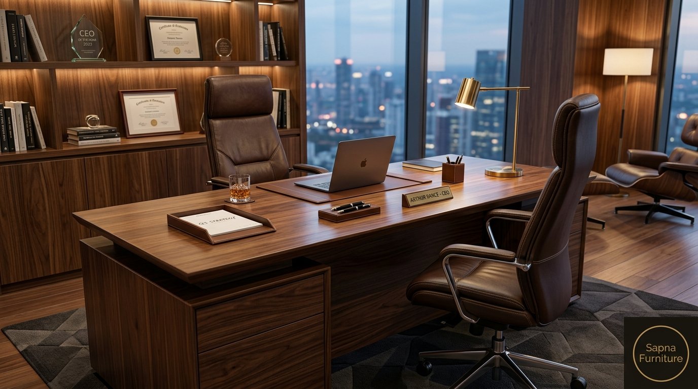 Executive Boss Desk Setup