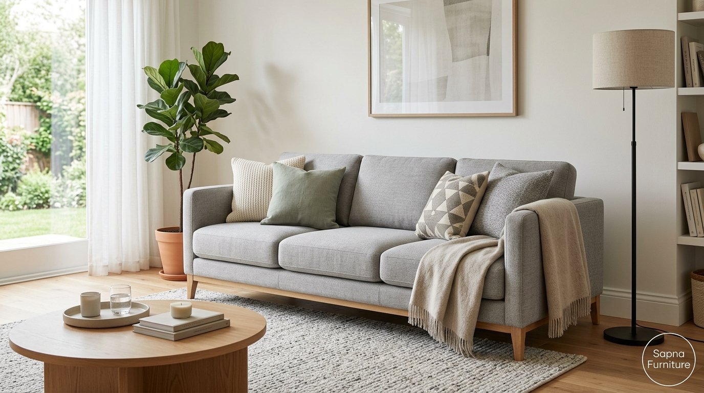 Luxury 3+2 Fabric Sofa Set